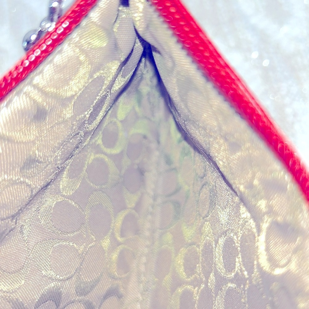 Coach Red Leather Wristlet - Picture 12 of 14